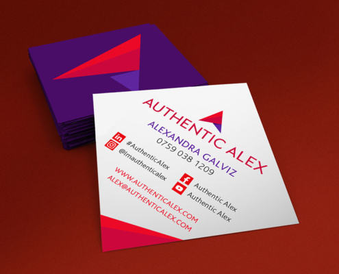 Authentic Alex business card