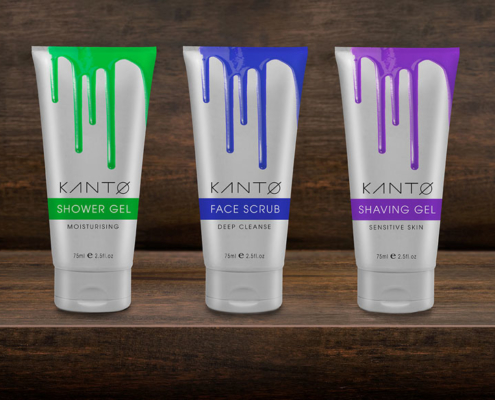 Kanto mens grooming products packaging