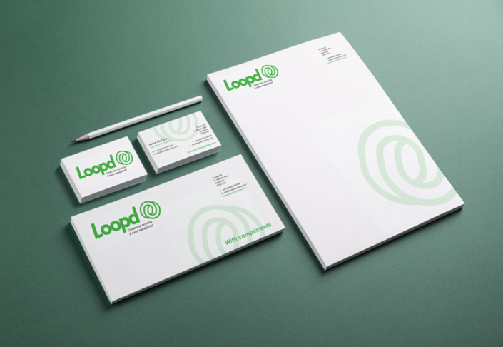Loopd logo & stationery design