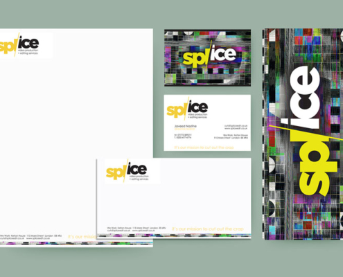 Splice video editing stationery set design