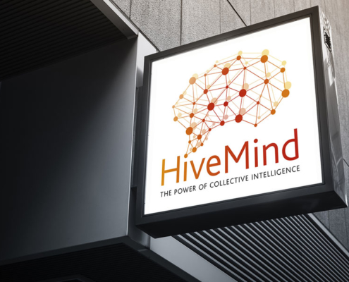 Hive Mind logo & signage