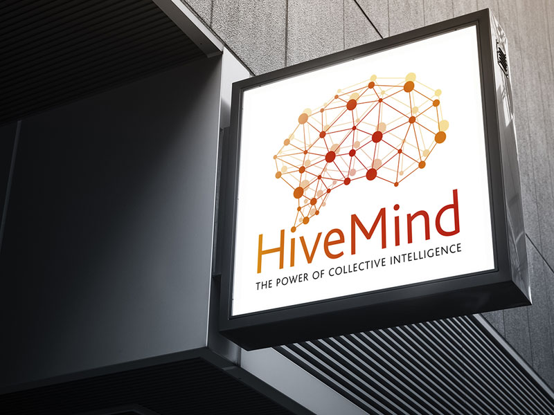 Hive Mind logo & signage