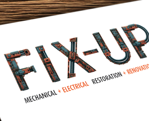 Fixup brand logo design close up