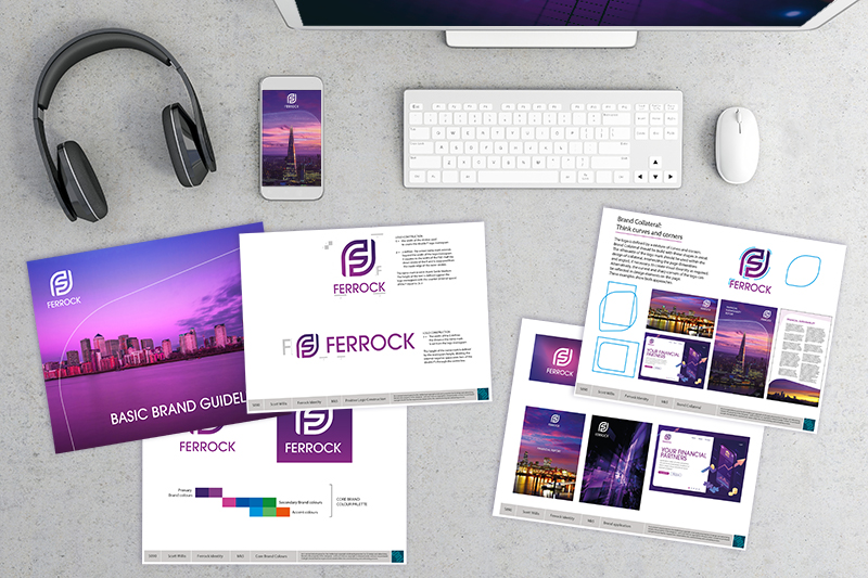 Ferrock Ltd brand guidelines sample pages